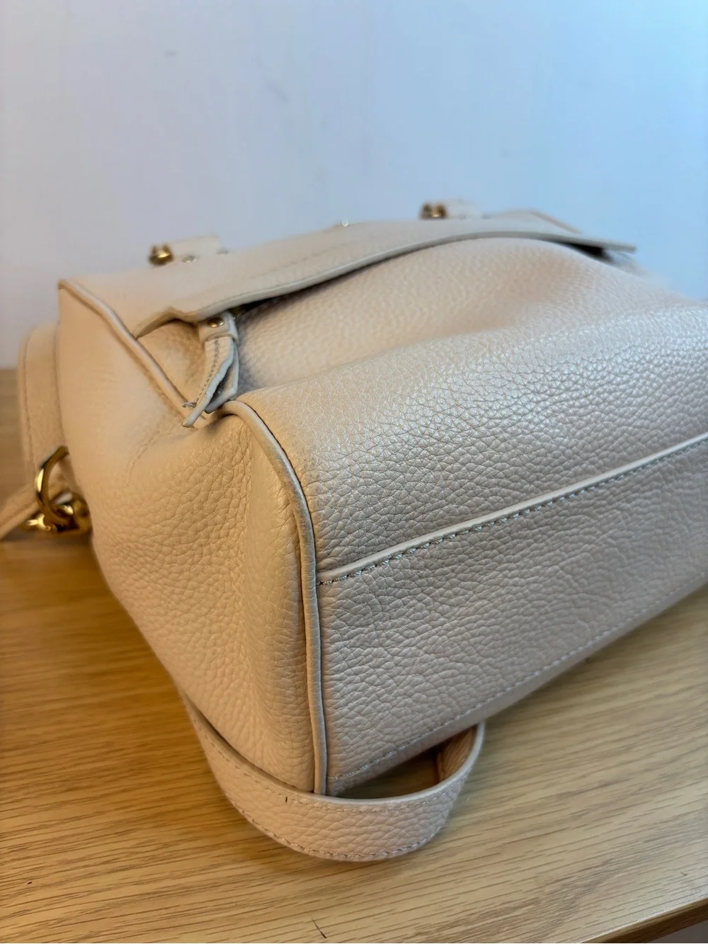 Kate Spade Grant Park Hadley Cream Pebbled Leather Satchel